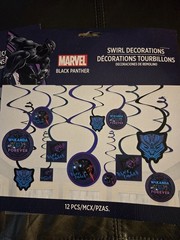 Marvel Black Panther Birthday Party Decorations See Description