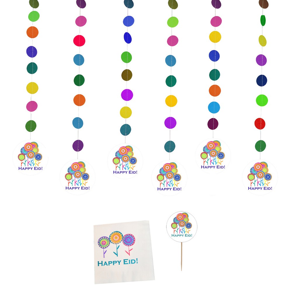 Happy Eid Flower Party (Party Pack) Islamic Muslim Holiday Decoration