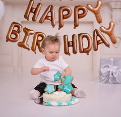 Brown Happy Birthday Balloons Banner, 16 Inch Mylar Foil Letters Balloon Sign fo