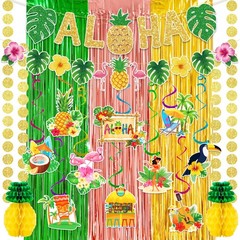 Hawaiian Party Decorations, Luau Party Decorations Include Hawaiian Themed Ba…