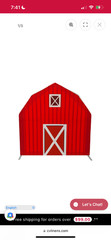 CV LINENS Backdrop + FRAME – kids Birthday Party red Barn Photo Background