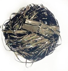 Black Laser Tinsel Glitter Foil Fringe Curtain Birthday Party Black Shining