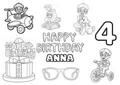 BLIP PI PERSONALIZED KIDS PARTY DECOR BIRTHDAY CUSTOM NAME DECORATION