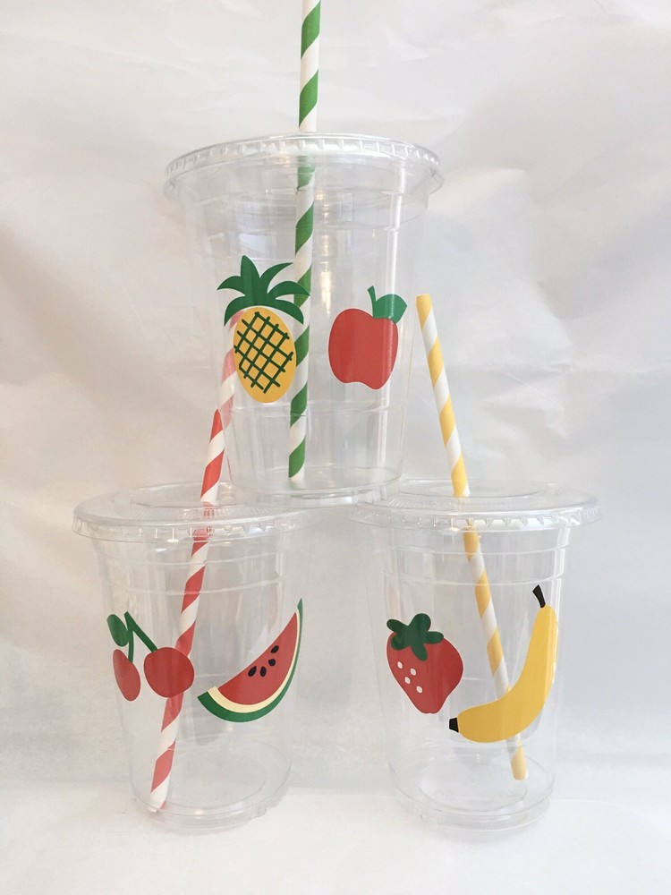 Fruit Party Cups Tutti Frutti Birthday Set/12 Fruits Two 2nd