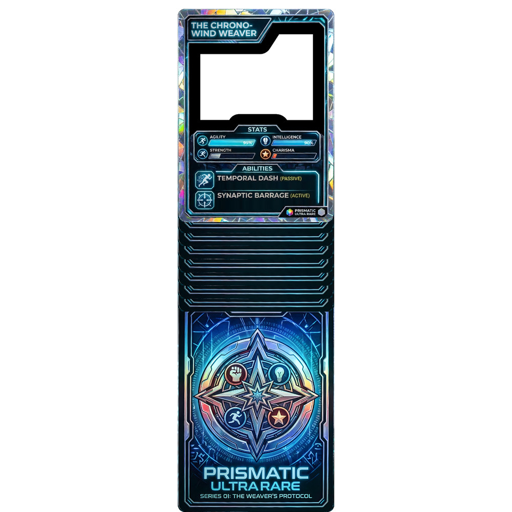 SS11367 Stealth Maxed RPG Trading Card Stats Collectible Holographic Stand In Ca