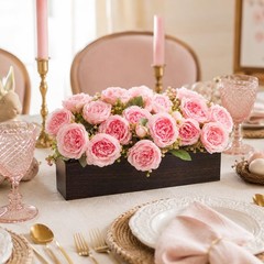 Flower Centerpieces for Table, Artificial Floral Arrangement 4Pcs UV Resistan…