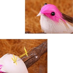 Simulation Feather Bird Home Garden Decor for multi Functional 10 X 6cm 24 Pcs