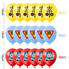 Train Birthday Party Set 37 Pcs with Banner, Latex & Foil Balloons – Fun