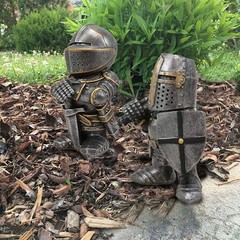 Vibrant Colors Gnome Guard Medieval Figurine Art Ornament Home Garden Decor