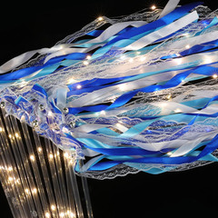 50 Wedding Wands with Ribbons and Bells, LED Silk Fairy Wands (Warm White)