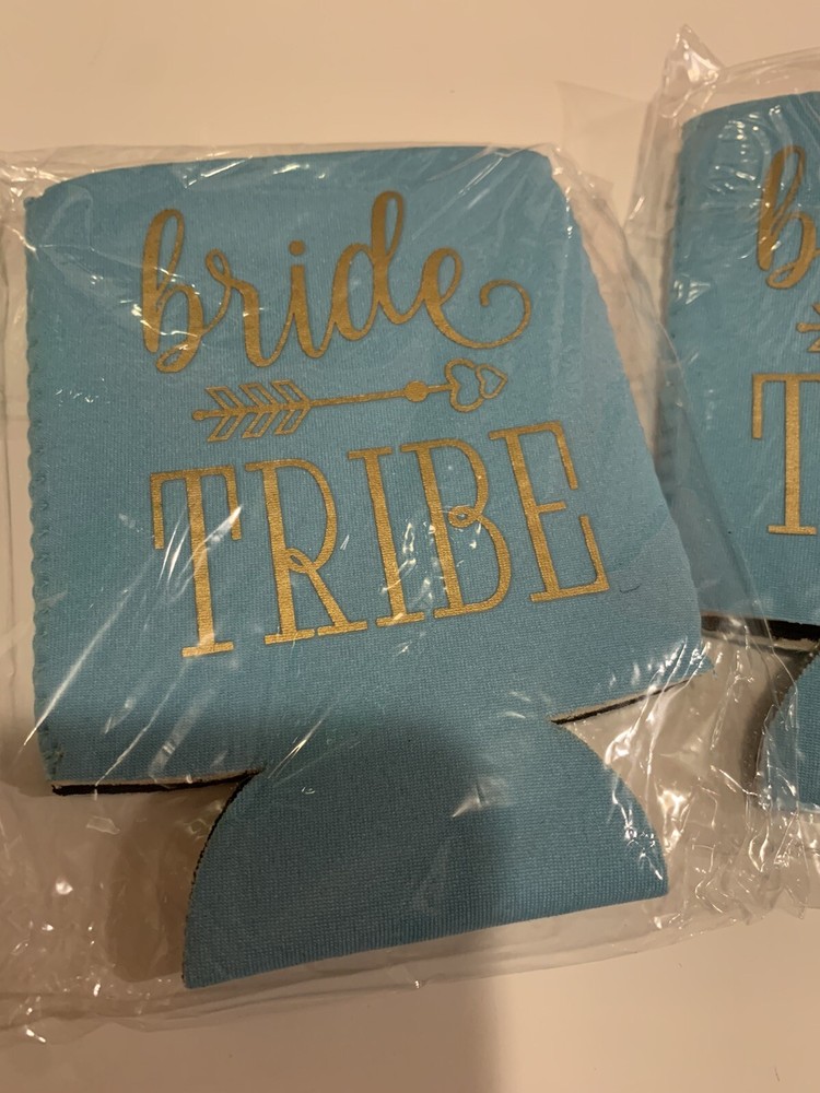 Bride Tribe Can Cooler Bachelorette Hen Party Bridesmaid Koozie Lot Of 8 NEW