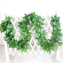 Botius 40 Ft Artificial Ivy Silk Vines Fake Hanging Leaves Dia:2.76″, Green