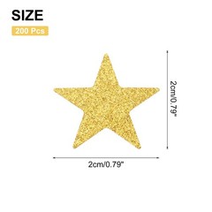 Gold Star Confetti 0.79×0.79 Inch Glitter Table Scatters Wedding Decor 200 PCS