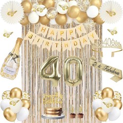 40Th Birthday Decorations for Women, Champagne Gold 40Th Birthday Decorations
