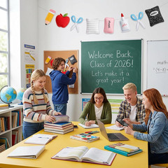 Back to School Banner, Back to School Decorations, 3M/118.11Inch Apple Compositi