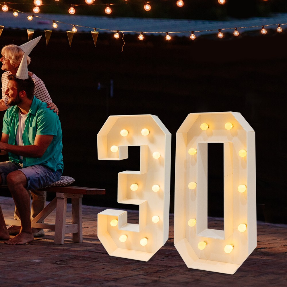 30 Light Up Numbers 30th Birthday Party Decoration Light Up Numbers Decorations