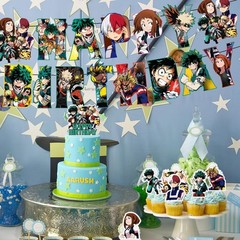 Anime Birthday Party Decoration Princess Includes Cake Toppers, Cupcake Toppe…