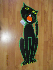 Beistle 22″ Screeching Cat Halloween Decoration Cutout USA NOS