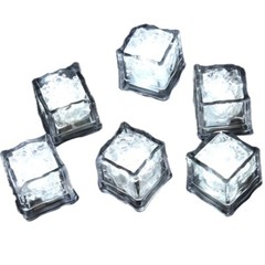 Set of 12 Functional LED Ice Cube Party Supply Water Activated Wine Decorations