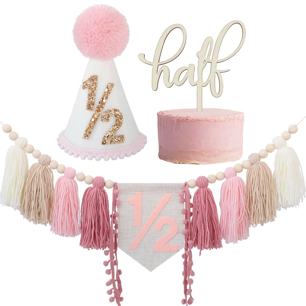 1/2 Birthday Decorations Half Way to One Baby Girl Decorations Half Birthday …
