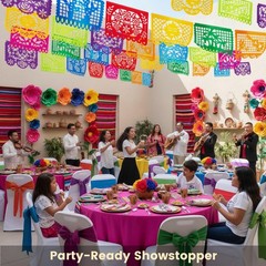 DomeStar 2 Packs 36 Ft Cinco De Mayo Decoration Mexican Party Banner, Fiesta Par