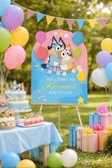 Blue & Bing Welcome sign, Birthday Parties