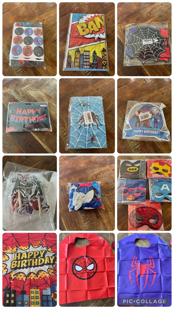 Spider-Man Birthday Decoration Supplies Favors Bundle