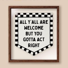Checkered Classroom Decor Welcome Sign Banner,