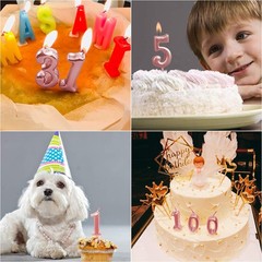 5th Birthday Candle Five Years Pink Happy Number 5 5,