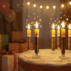 Gamer Birthday Cake Torch Candles | Video Game Happy Birthday Party Decorations