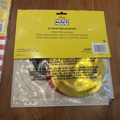 Disney Mickey Mouse Table Decorating Kit 12 Piece Swirl decorations PARTY NEW ✨