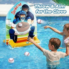 Funscape Kids Inflatable Baseball Pool Toy, Fun Swimming Soft Ball Toss Game
