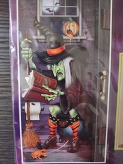 BEISTLE HALLOWEEN WITCH BATHROOM DOOR COVER POSTER PARTY WALL DECORATION TOILET