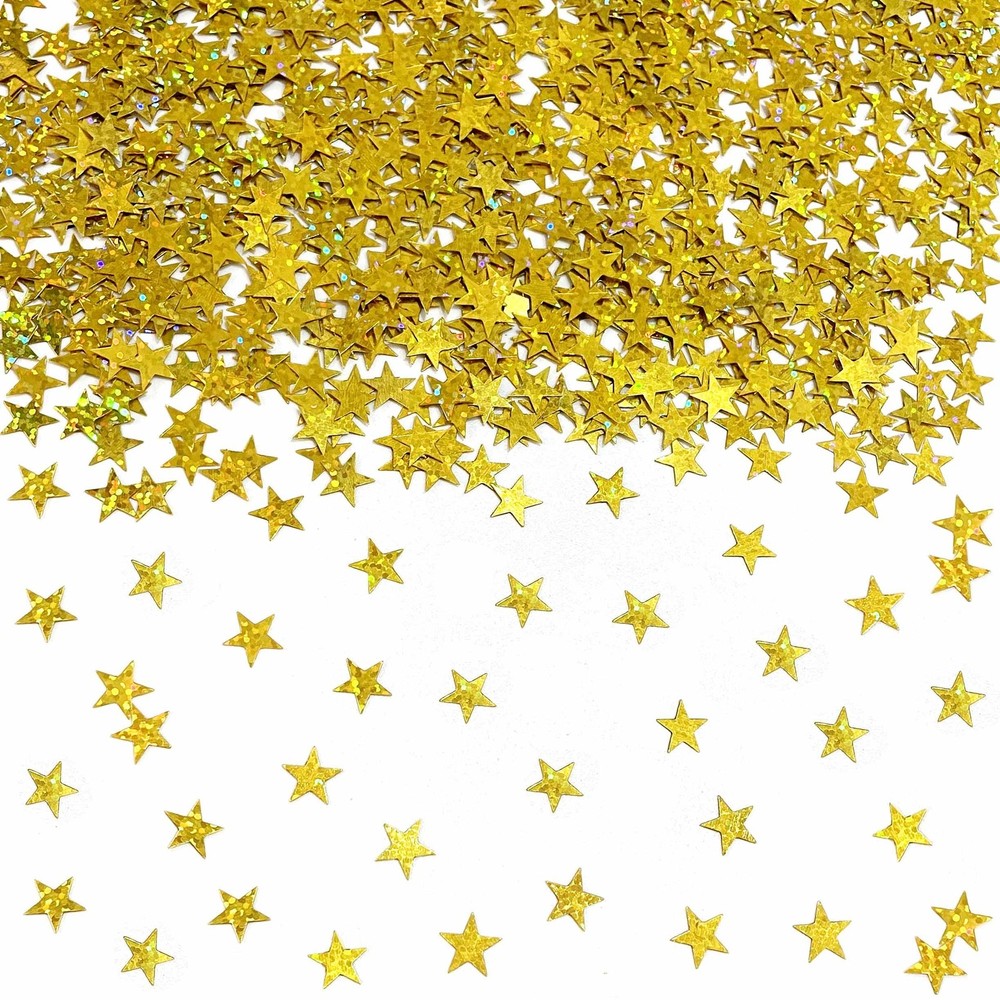 Gold Star Confetti Stars Shape Glitter Metallic Foil Table Scatters Decor
