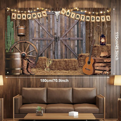 Cowboy Birthday Party Decorations Western Birthday Party Supplies, 65Pcs Cowboy