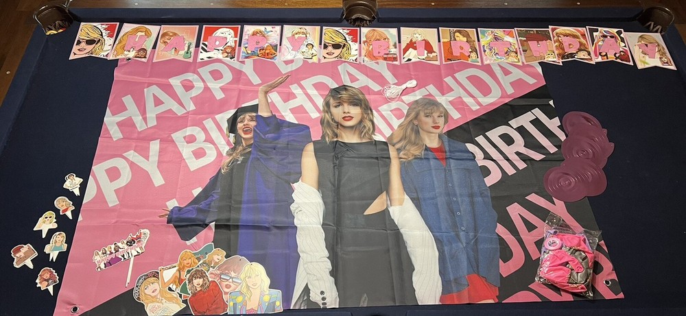 77 pce. Taylor Swift Birthday Party Decorations Banners Balloons Cake Toppers ++