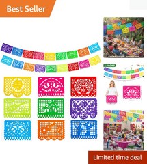 Reusable 36 Ft Mexican Banner Set – 2 Packs for Festive Indoor/Outdoor Fun