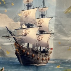 Pirate Ship Banner Backdrop Party Decor