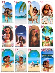 Moana Tropical Seaside Arch Backdrop Cover Birthday Party Background Decorations