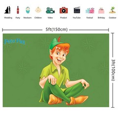 Peter Pan Party Supplies Backdrop Banner Background Vinyl Birthday Gift