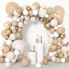 Amandir 153Pcs White Sand Balloon Garland Arch Kit, Different Sizes 18 12 10 5 I