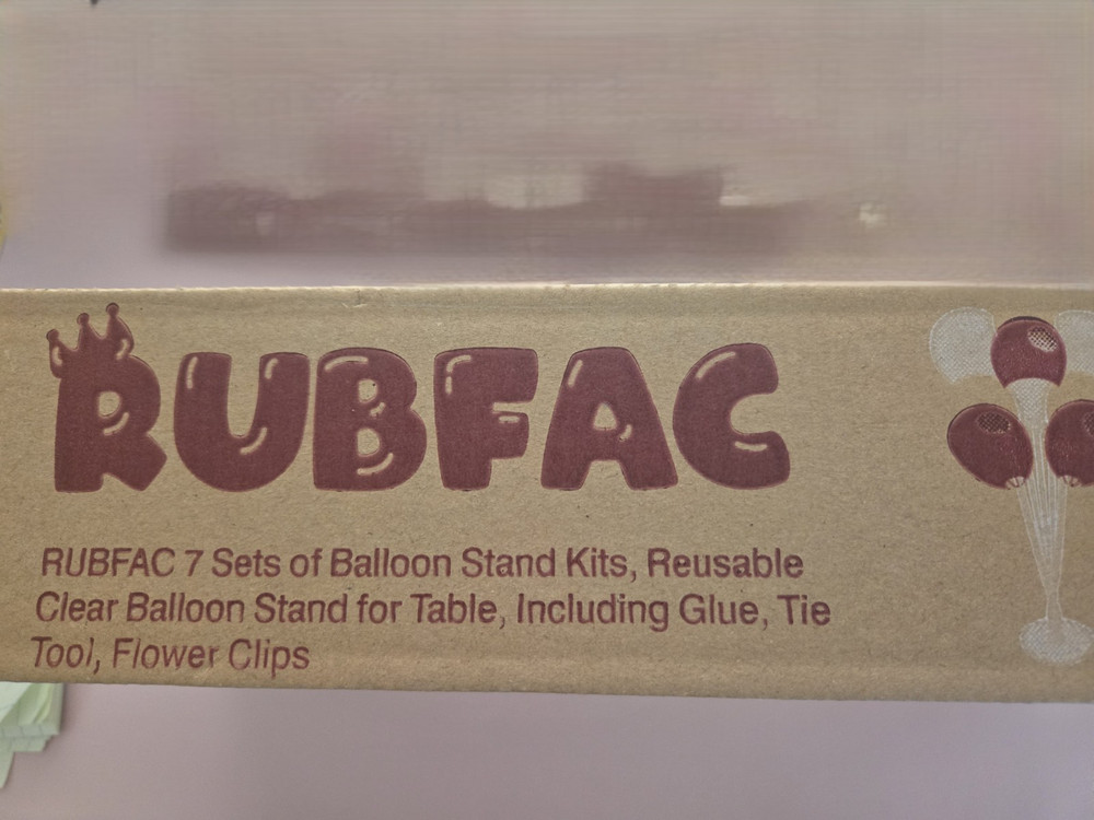 New RUBFAC 7 Sets Balloon Stand Kit Clear Table Centerpiece Holder Party Decor