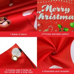 KatchOn, XtraLarge Merry Christmas Banner – 72X44 Inch, Candy, socks and tree