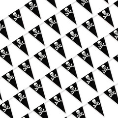 100 Ft Pirate Banner Flag 48 Pcs Pirate Triangle Banner Flags | Pirate Birthday