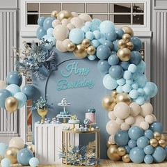 TONIFUL Happy Birthday Sign for Backdrop – Glitter Teal Felt Banner – Include…
