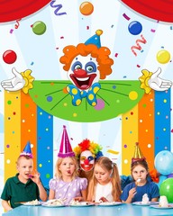 Mindsoft 3 Pcs Carnival Circus Party Decorations Circus Clown Birthday Decor Doo