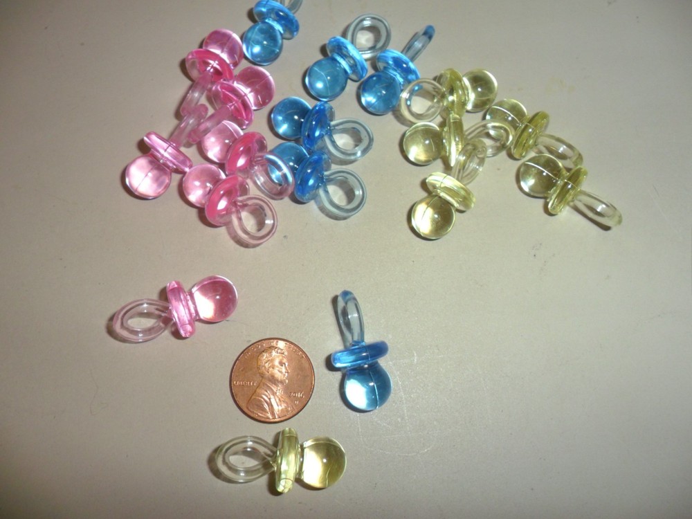 18 Hard Plastic Minature Baby Pacifiers