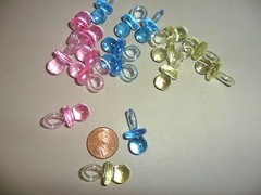 18 Hard Plastic Minature Baby Pacifiers