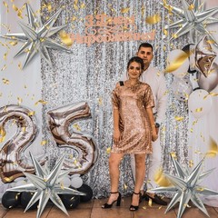 60Pcs Silver Star Balloons Birthday Decorations Explosion Mylar Balloons 12 S…