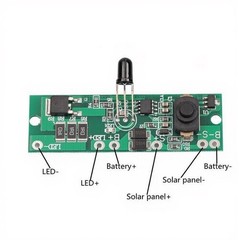 Solar Lamp Controller Board with Light Dependent Switch and Remote Timing